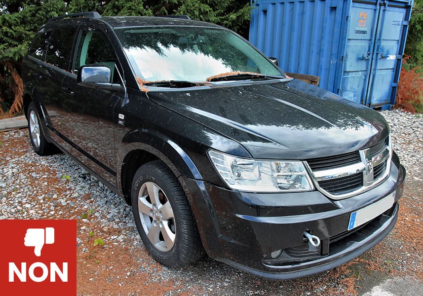 Exemple de photo extérieur véhicule ko